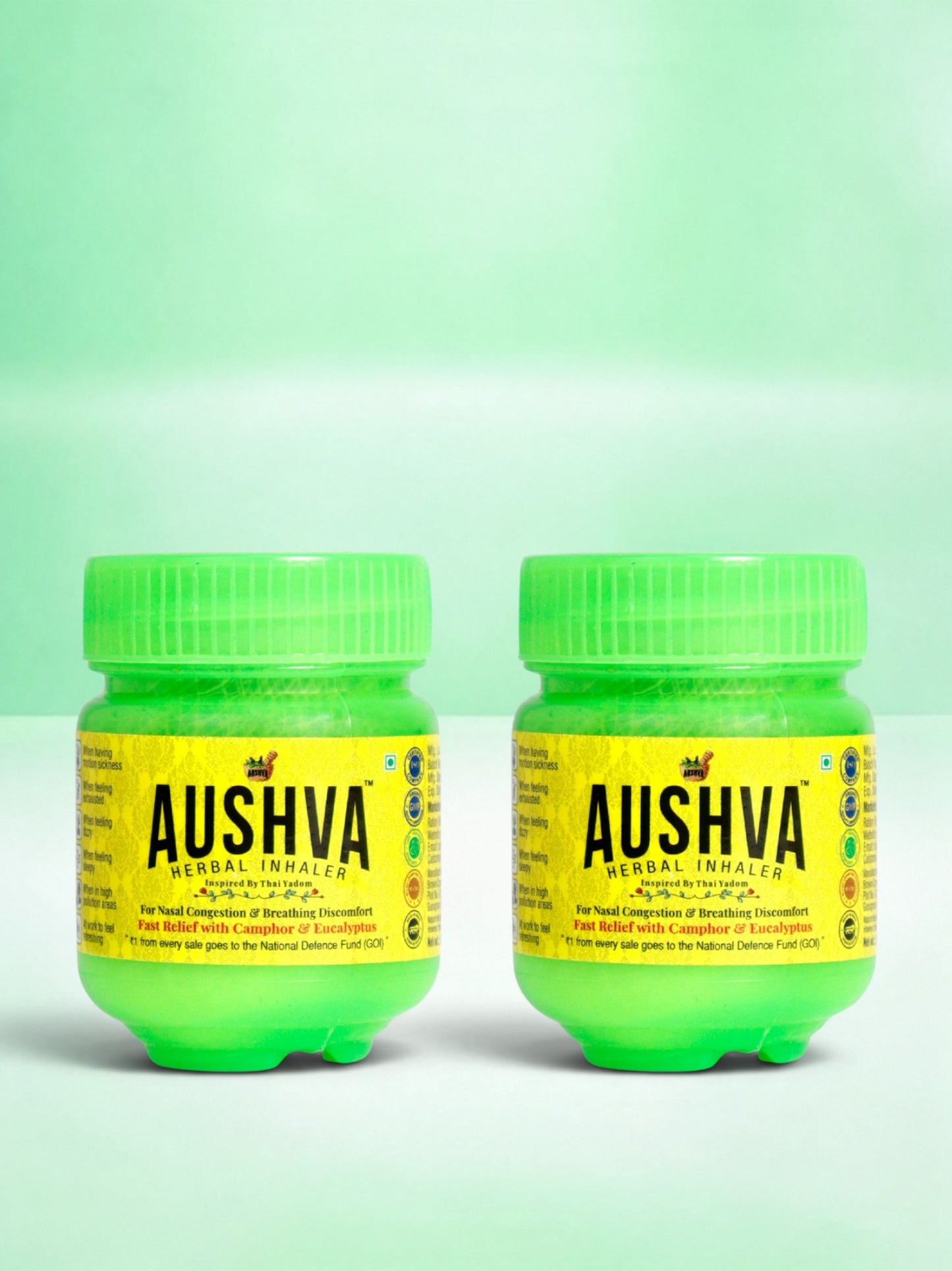 Aushva Natural Herbal Inhaler Pack of 2