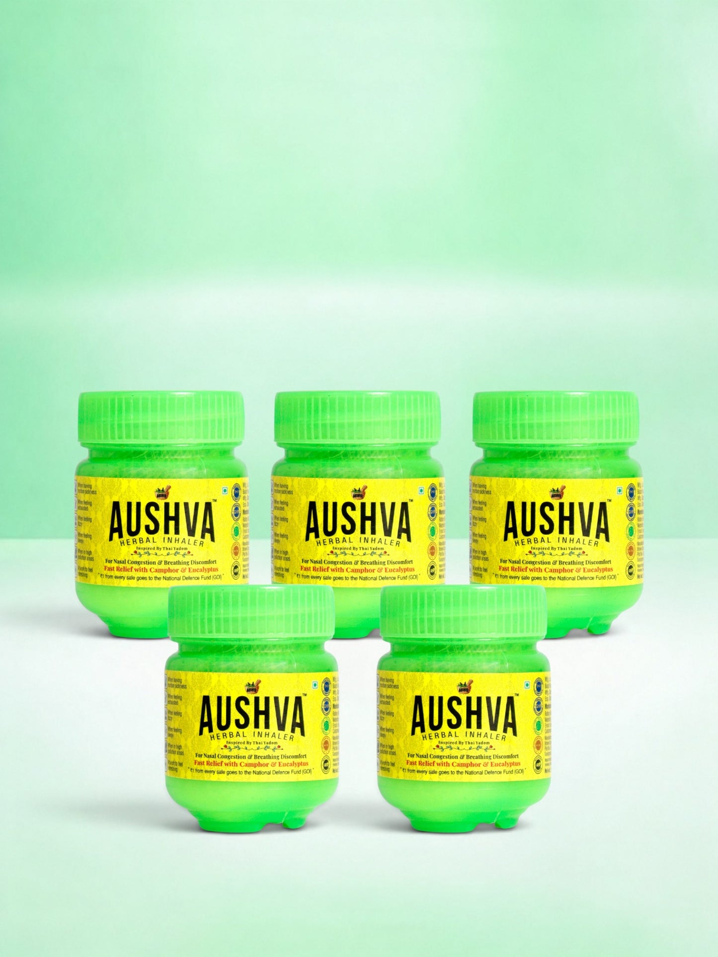 Aushva Natural Herbal Inhaler Pack of 5