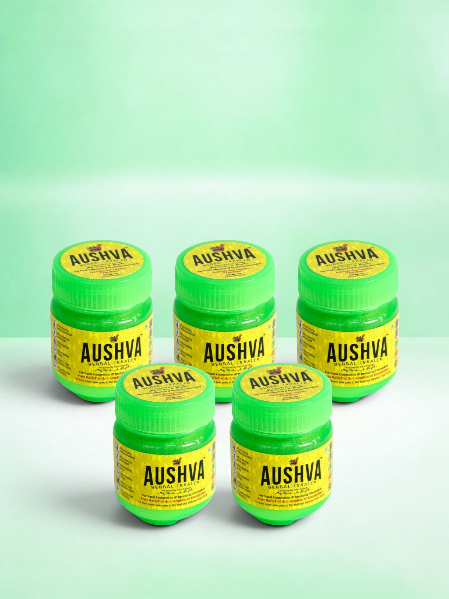 Aushva Natural Herbal Inhaler Pack of 5