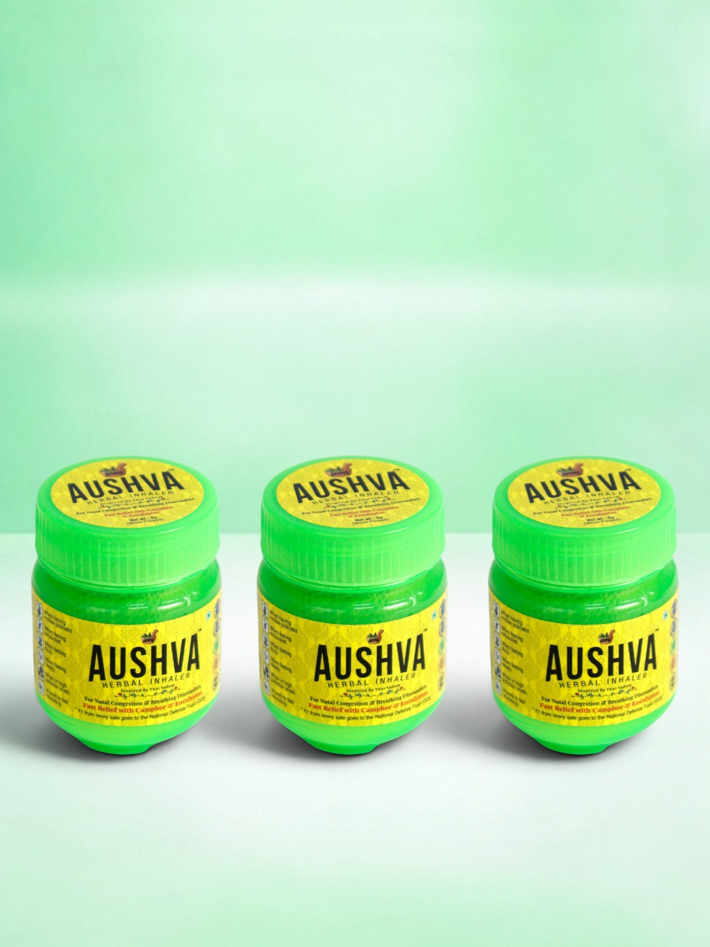 Aushva Natural Herbal Inhaler Pack of 3