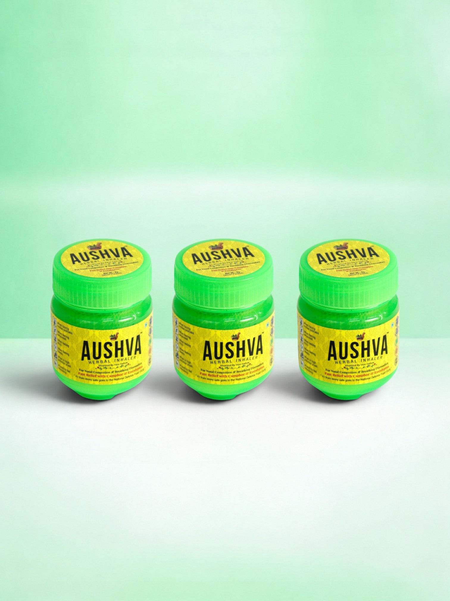 Aushva Natural Herbal Inhaler Pack of 3
