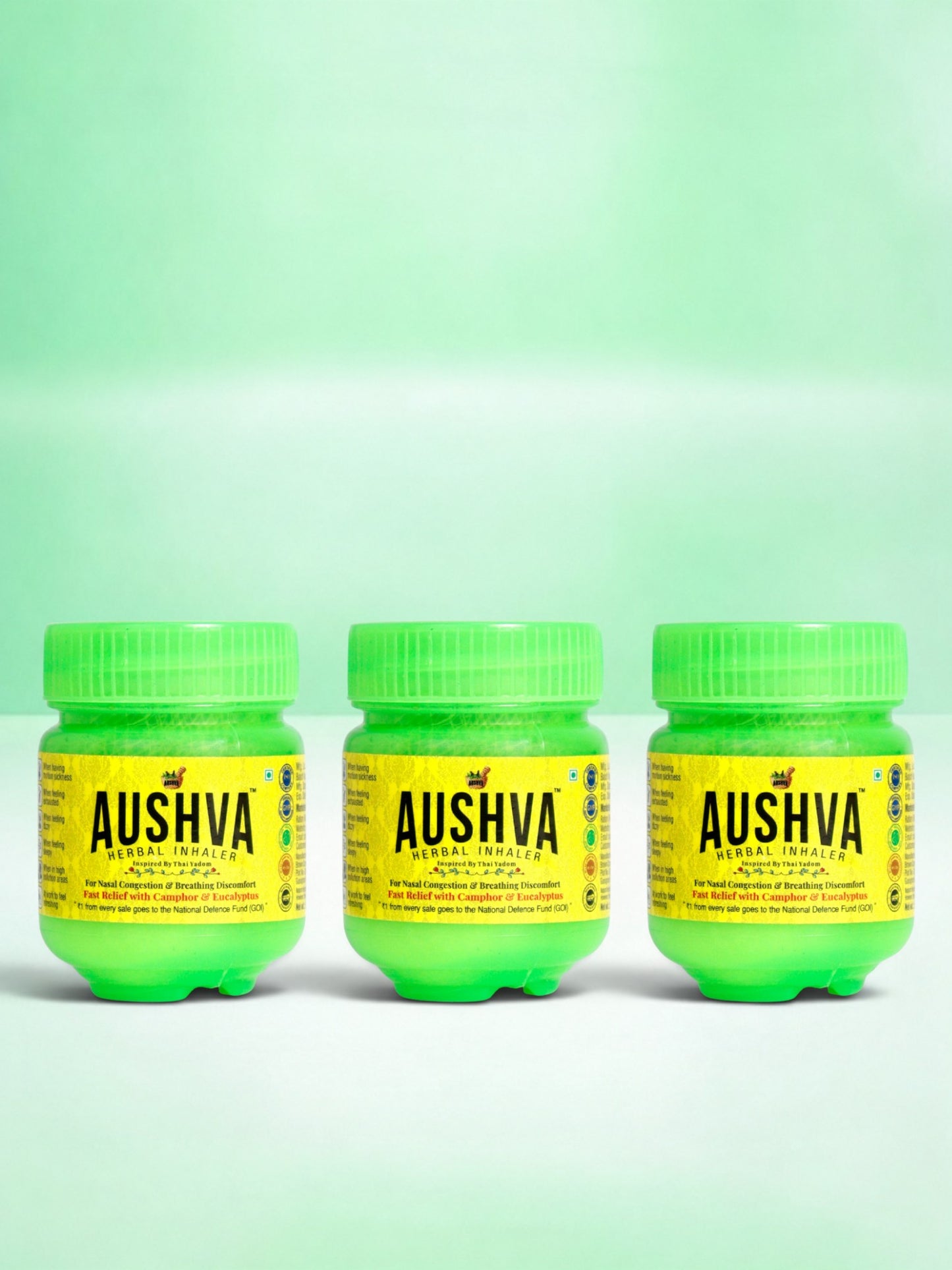 Aushva Natural Herbal Inhaler Pack of 3
