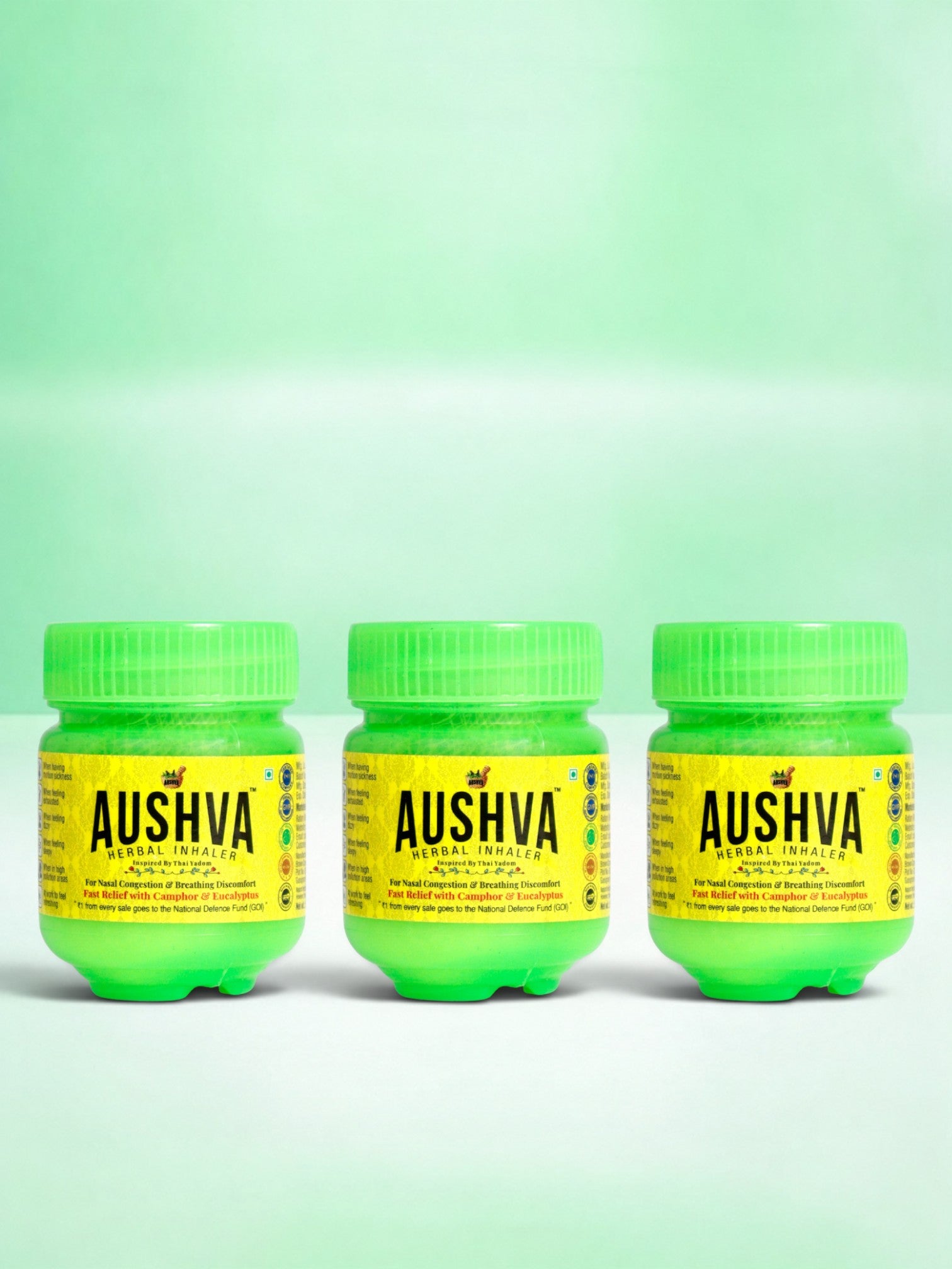 Aushva Natural Herbal Inhaler Pack of 3