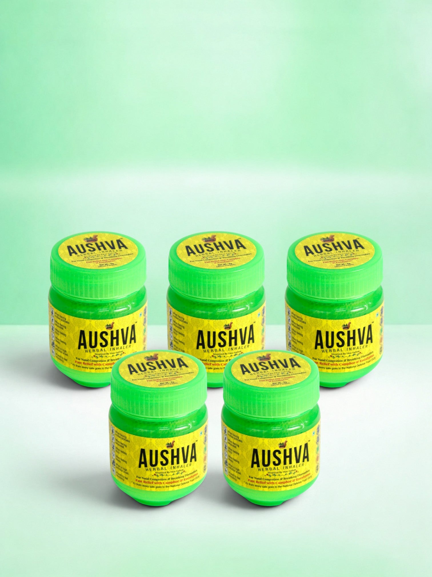 Aushva Natural Herbal Inhaler Pack of 5