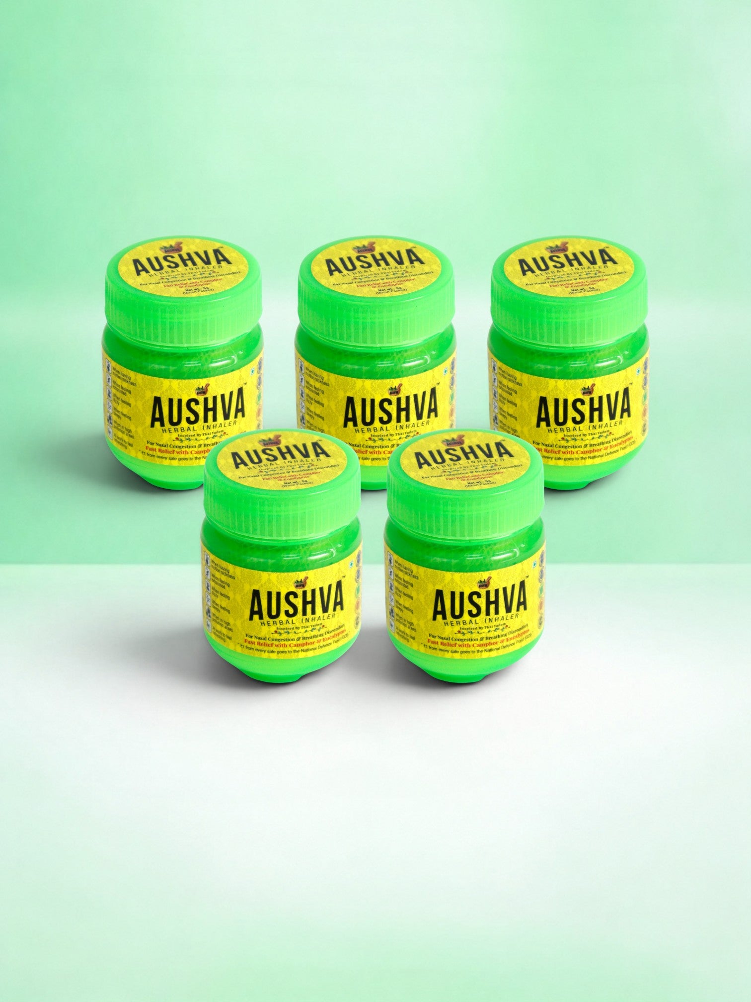 Aushva Natural Herbal Inhaler Pack of 5