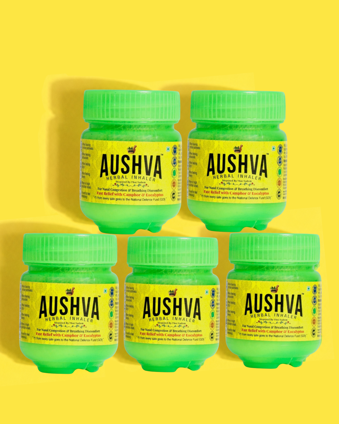 Aushva Herbal Inhaler Pack of 5