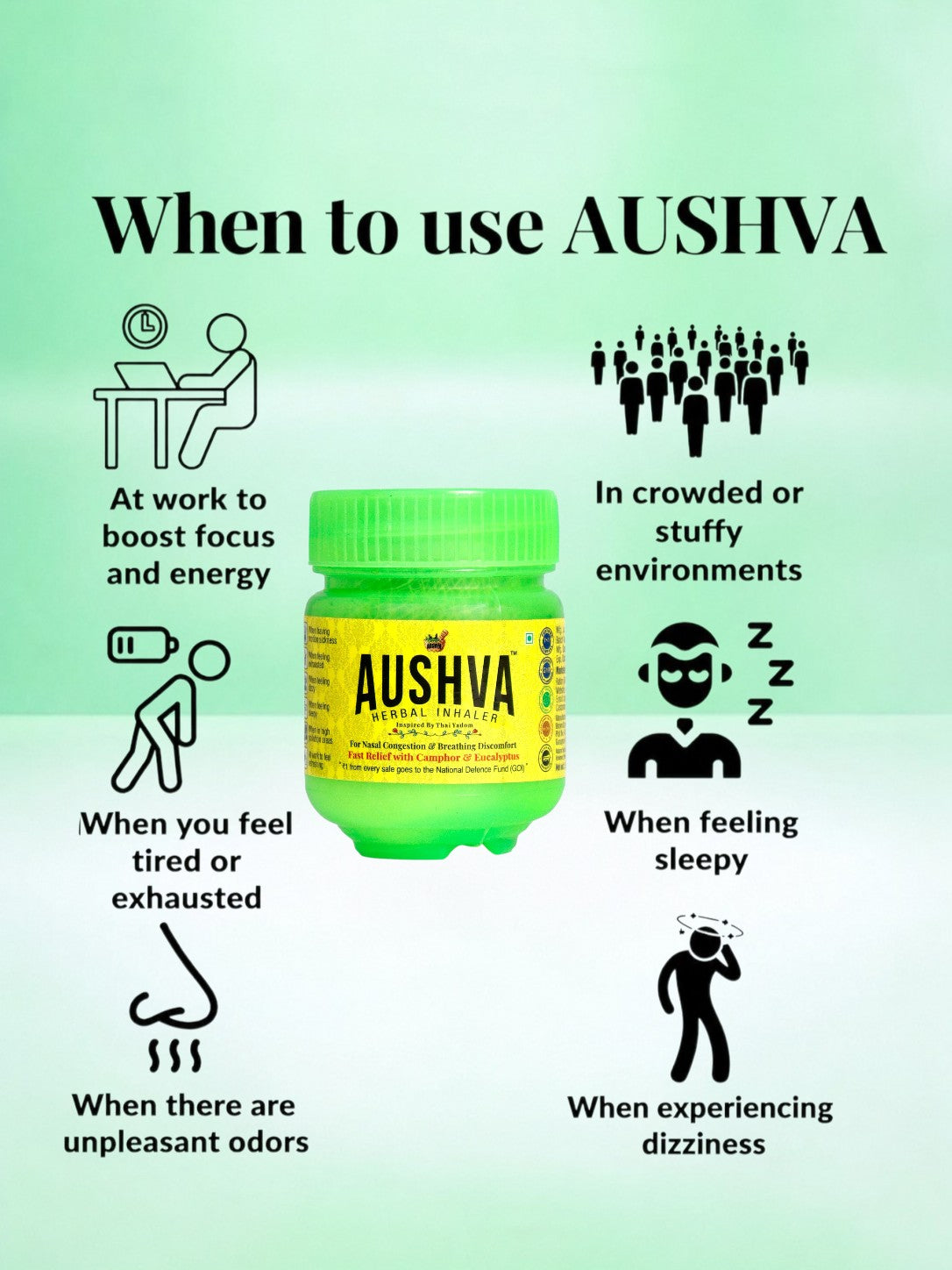 Aushva Natural Herbal Inhaler Pack of 2